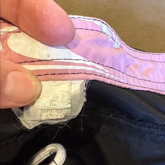 O'Neill Black Shorts with Pink Trim - Picture 3 of 5